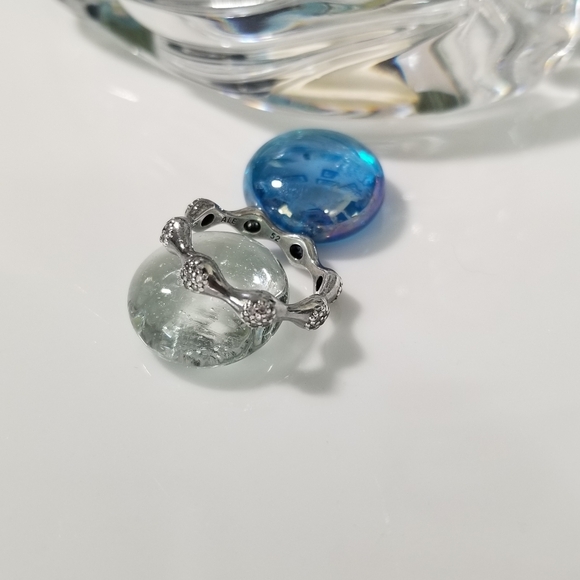 Authentic Pandora Sterling Silver Modern Love Pots Ring Size 52/6 - Picture 5 of 5